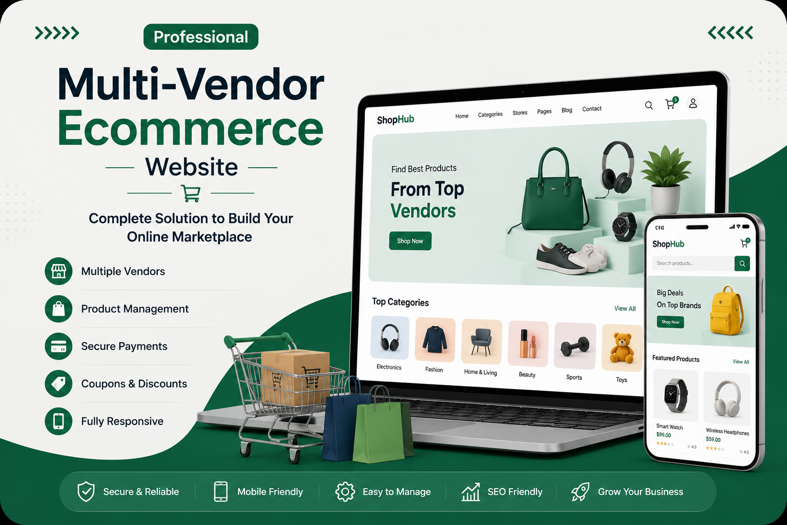 Multi-Vendor Ecommerce Website Pack